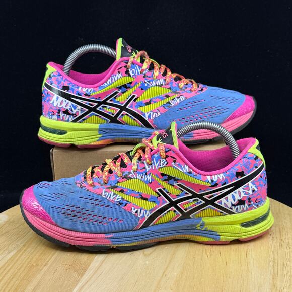 Asics Gel-Noosa Tri 10 Women’s 9.5 Multi Color Running Shoe Athletic Pink/Blue - Picture 1 of 10